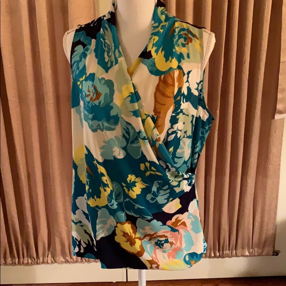 CAbi flowered blouse
